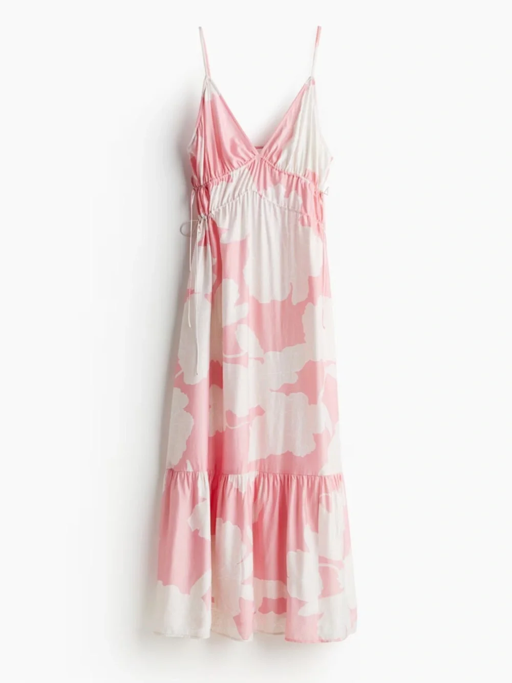 H&M Pink and White Floral Sleeveless Maxi Dress Size Small New With Tag - Picture 1 of 13